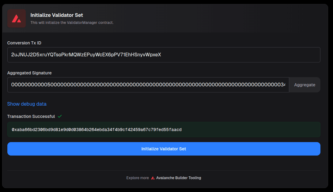 Initialize Validator Set